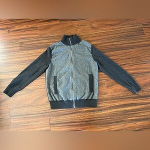 Banana Republic men’s medium full zip sweater, wool blend, grey